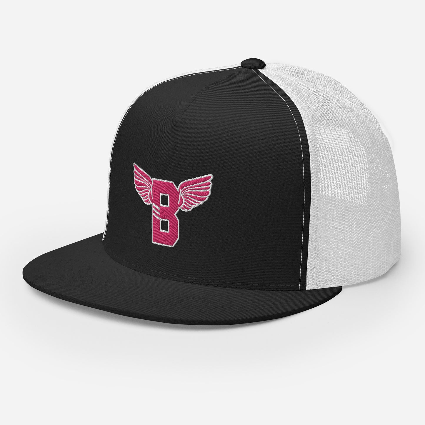 "B" IS FOR BROOKLYN - B-WING MESH SNAPBACK (PINK STITCH)