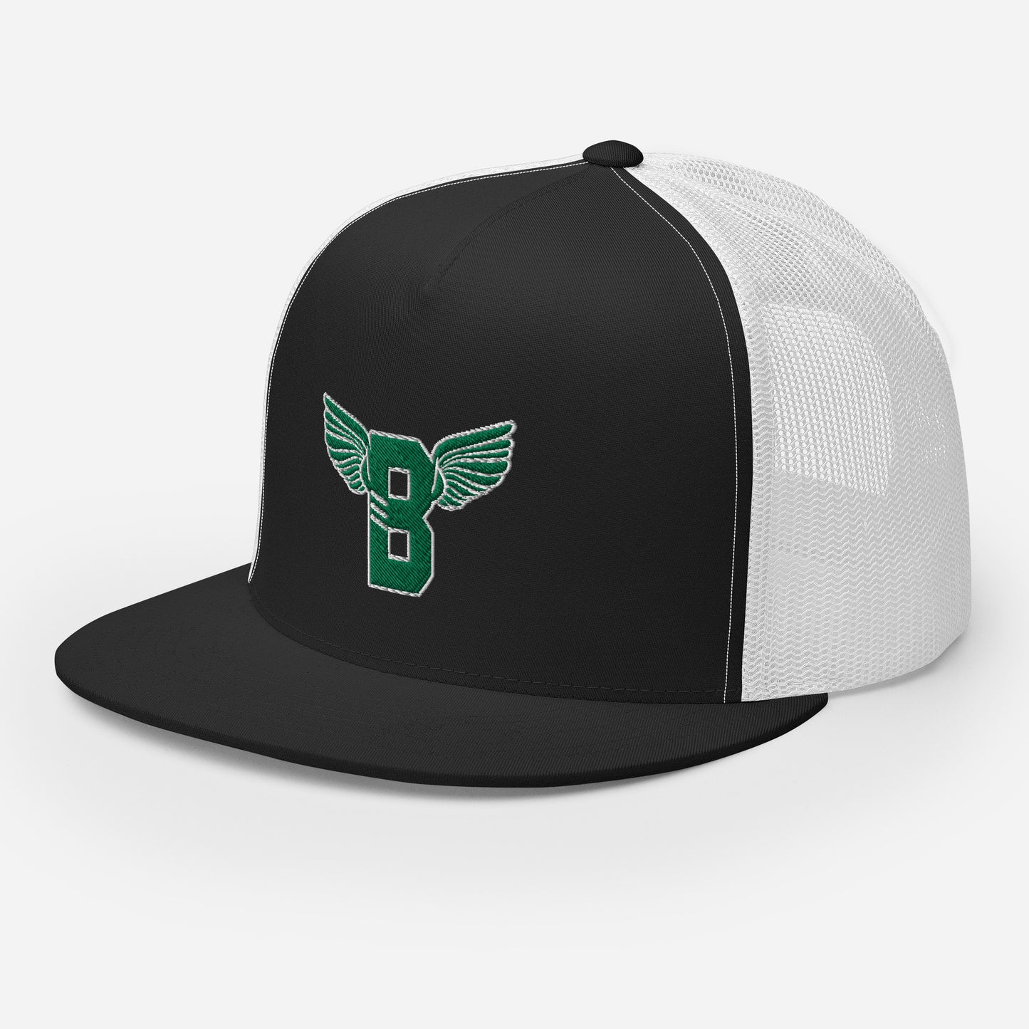 "B" IS FOR BROOKLYN - B-WING MESH SNAPBACK (KELLY GREEN STITCH)