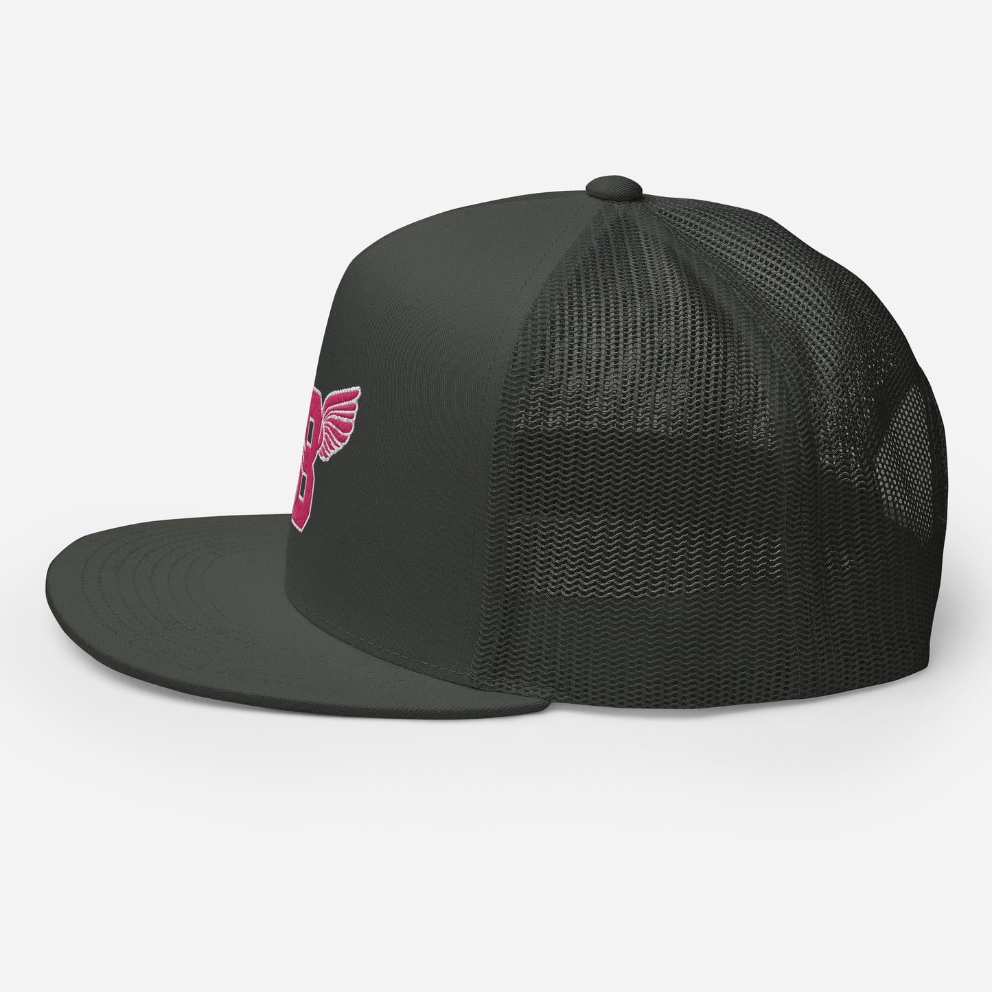 "B" IS FOR BROOKLYN - B-WING MESH SNAPBACK (PINK STITCH)