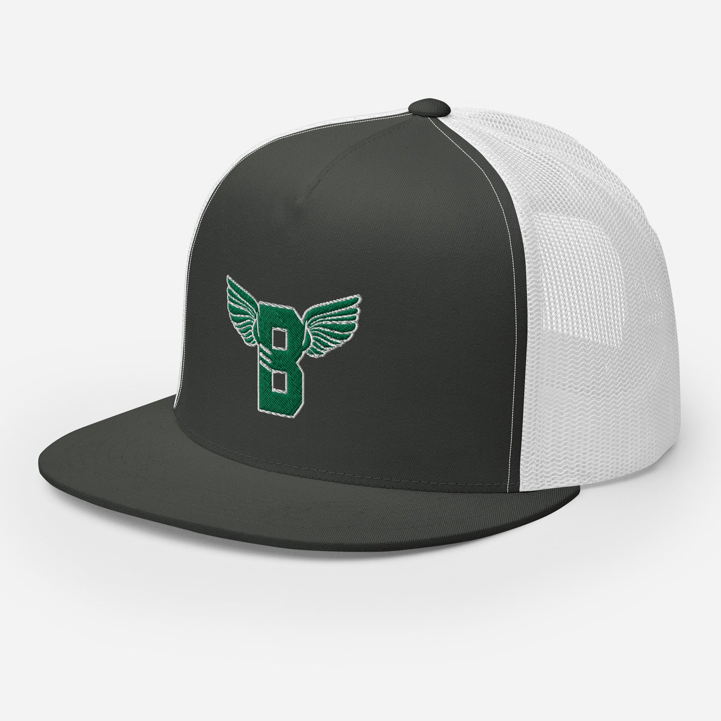 "B" IS FOR BROOKLYN - B-WING MESH SNAPBACK (KELLY GREEN STITCH)