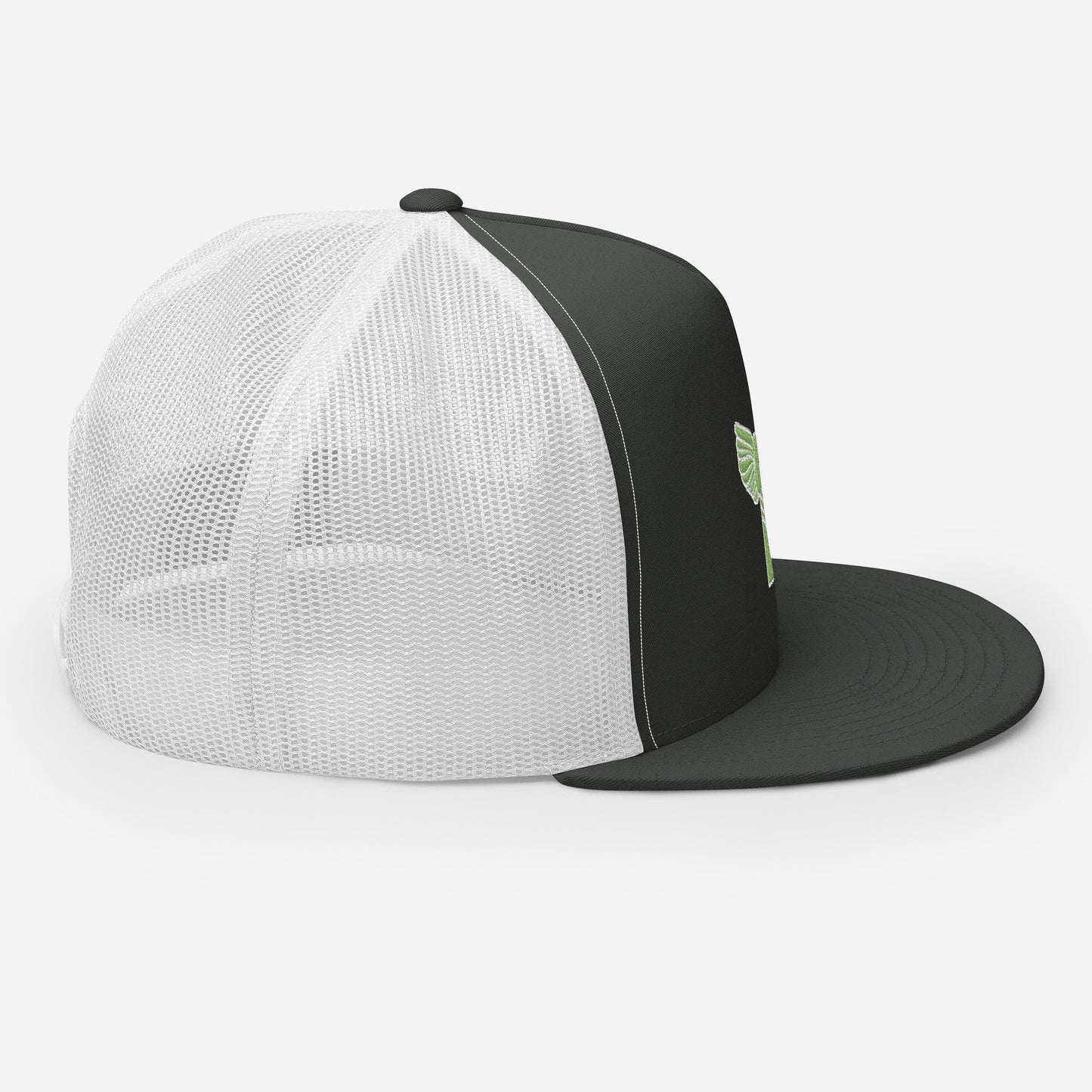 "B" IS FOR BROOKLYN - B-WING MESH SNAPBACK (KIWI GREEN STITCH)