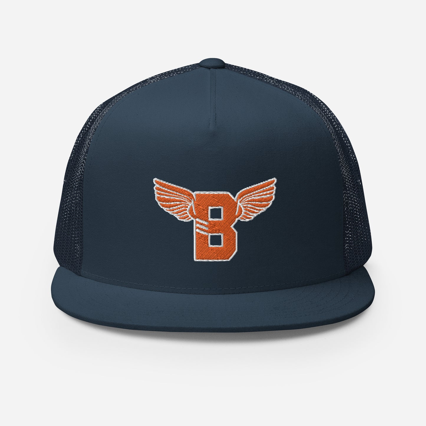 "B" IS FOR BROOKLYN - B-WING MESH SNAPBACK (ORANGE STITCH)