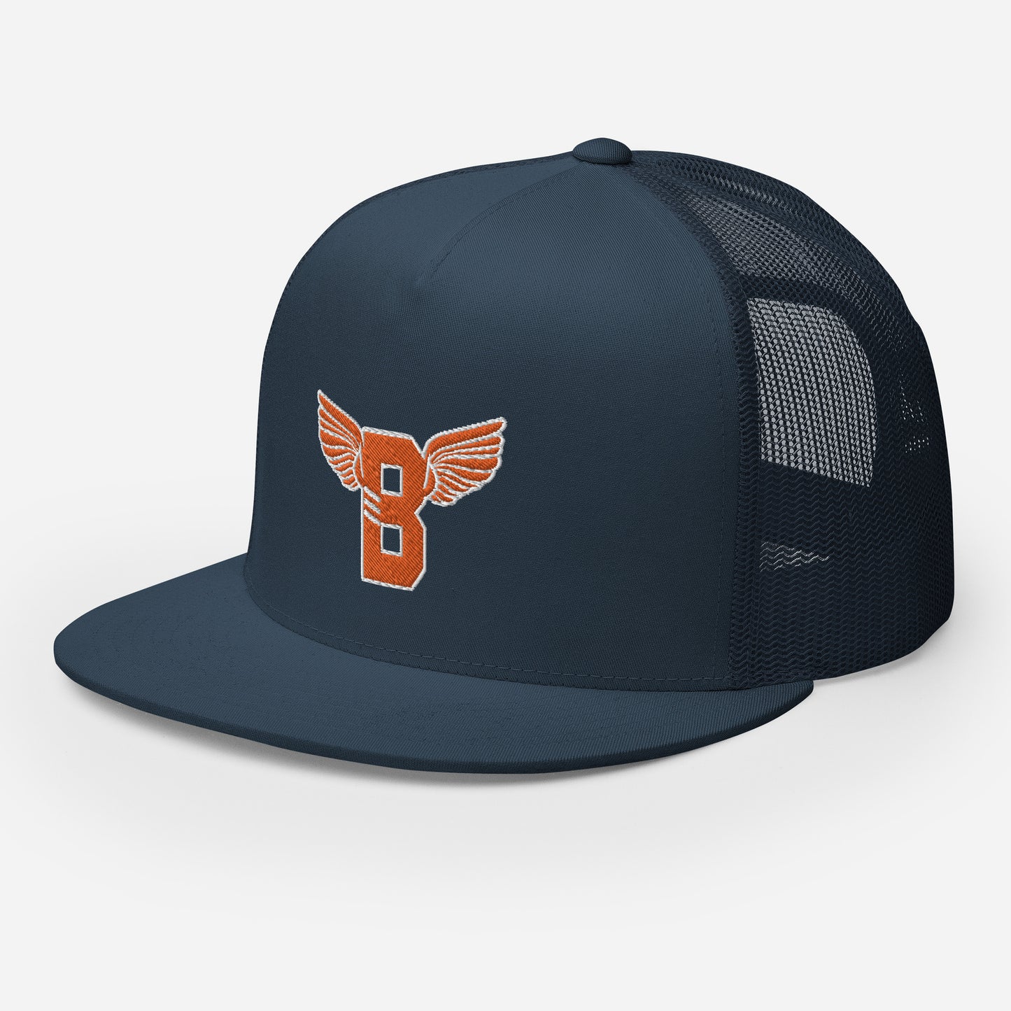 "B" IS FOR BROOKLYN - B-WING MESH SNAPBACK (ORANGE STITCH)