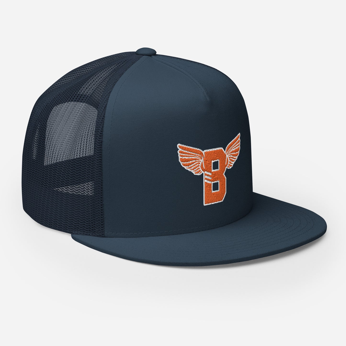 "B" IS FOR BROOKLYN - B-WING MESH SNAPBACK (ORANGE STITCH)