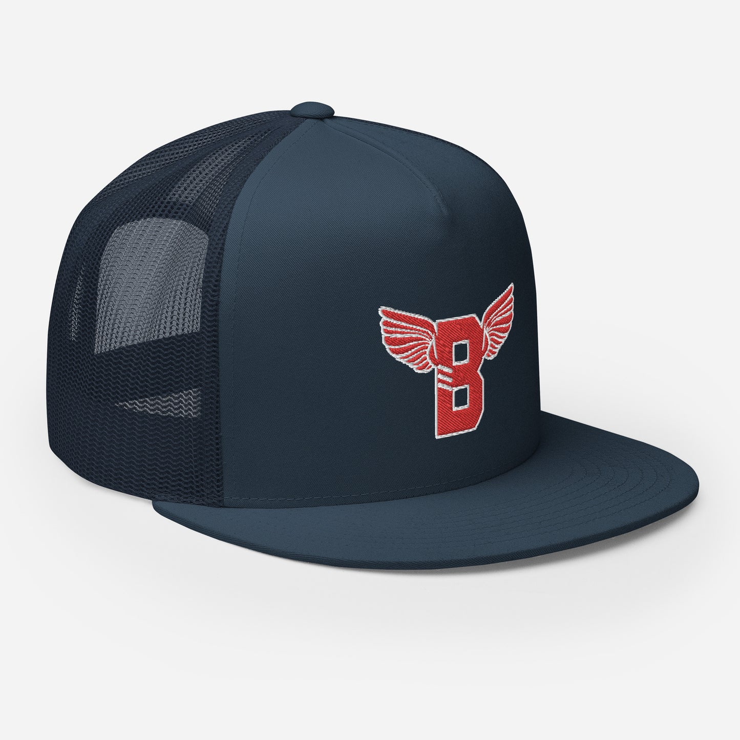 "B" IS FOR BROOKLYN - B-WING MESH SNAPBACK (RED STITCH)