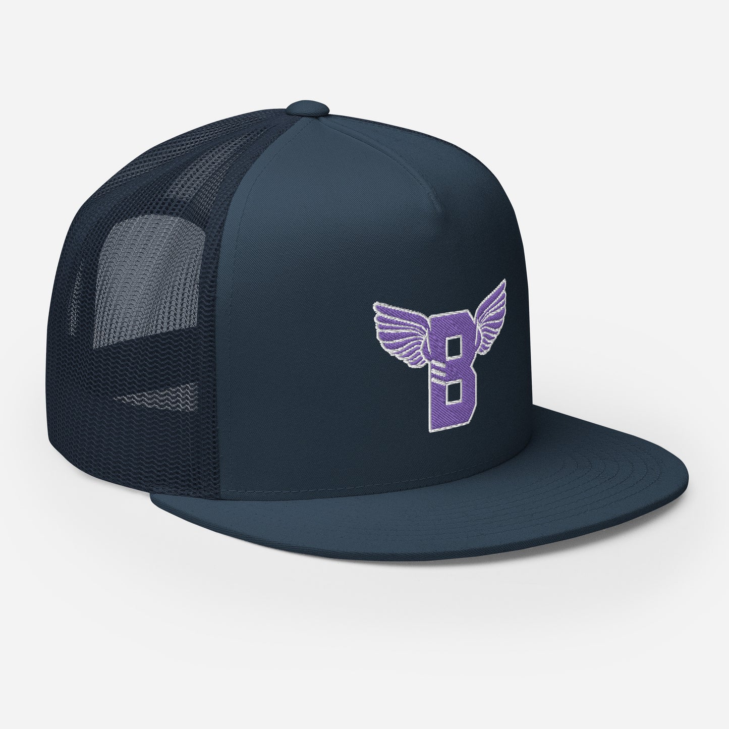 "B" IS FOR BROOKLYN - B-WING MESH SNAPBACK (PURPLE STITCH)