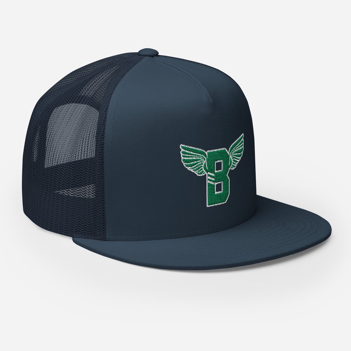 "B" IS FOR BROOKLYN - B-WING MESH SNAPBACK (KELLY GREEN STITCH)