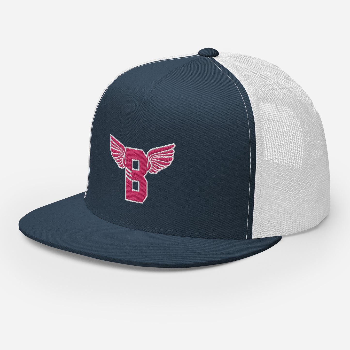 "B" IS FOR BROOKLYN - B-WING MESH SNAPBACK (PINK STITCH)