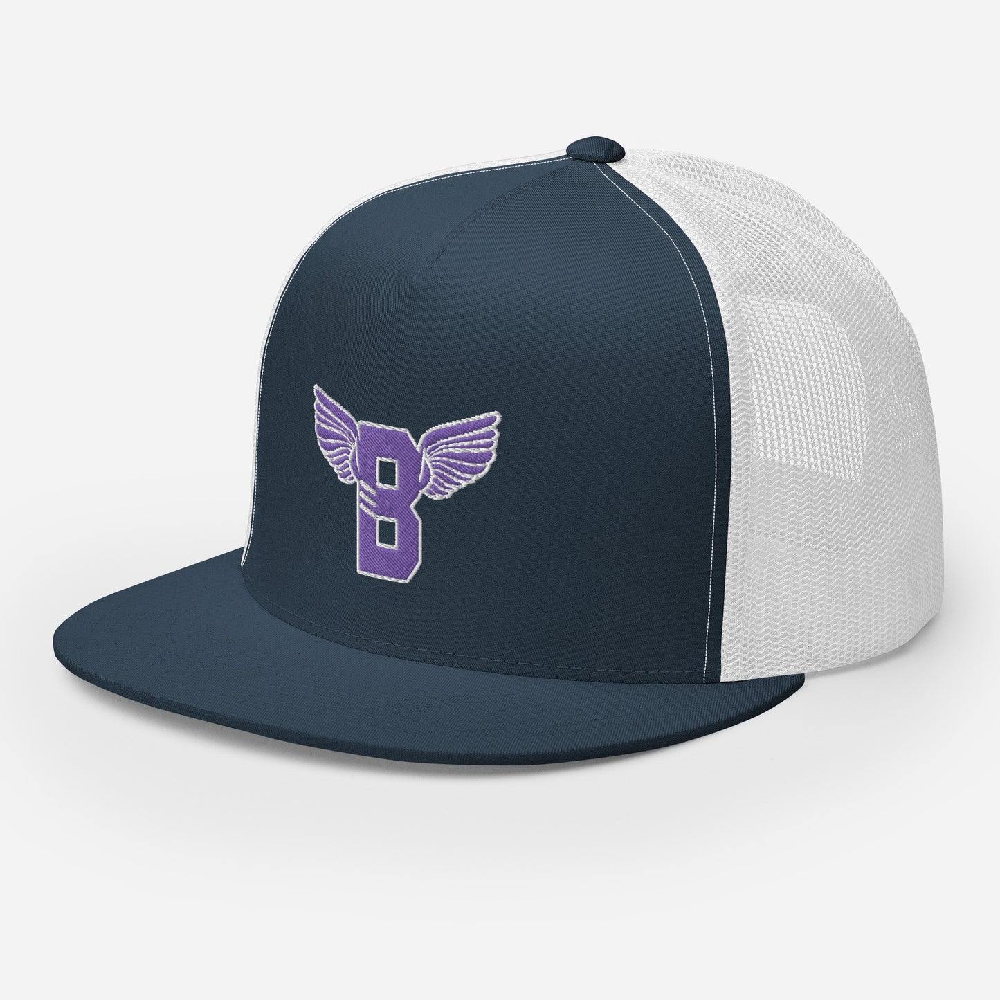 "B" IS FOR BROOKLYN - B-WING MESH SNAPBACK (PURPLE STITCH)