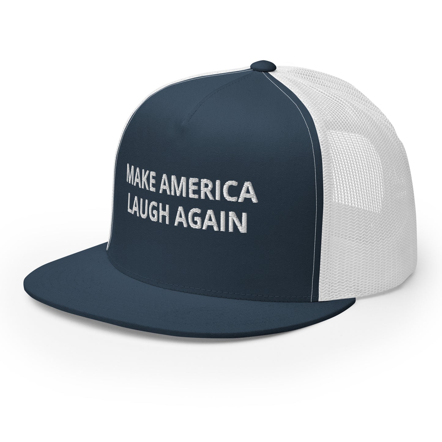 MALA: MAKE AMERICA LAUGH AGAIN MESH SNAPBACK (WHITE)