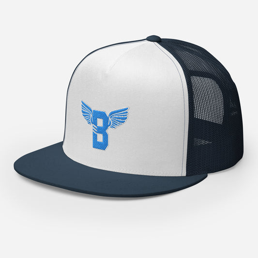 "B" IS FOR BROOKLYN - B-WING MESH SNAPBACK (VIVID BLUE STITCH)