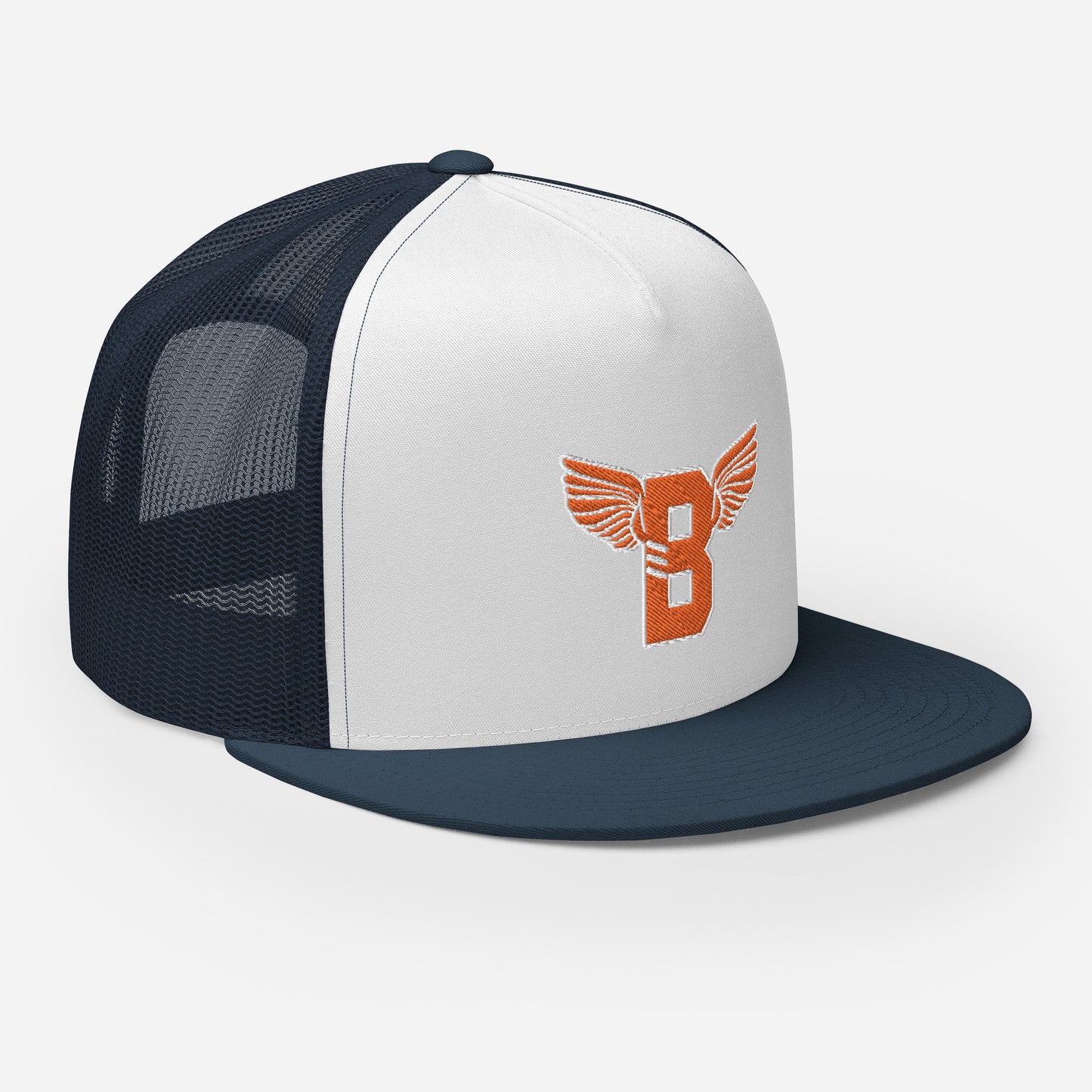 "B" IS FOR BROOKLYN - B-WING MESH SNAPBACK (ORANGE STITCH)