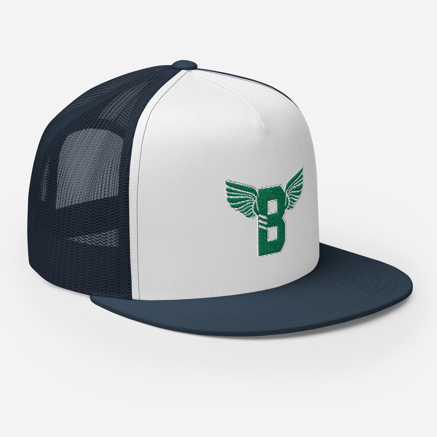 "B" IS FOR BROOKLYN - B-WING MESH SNAPBACK (KELLY GREEN STITCH)