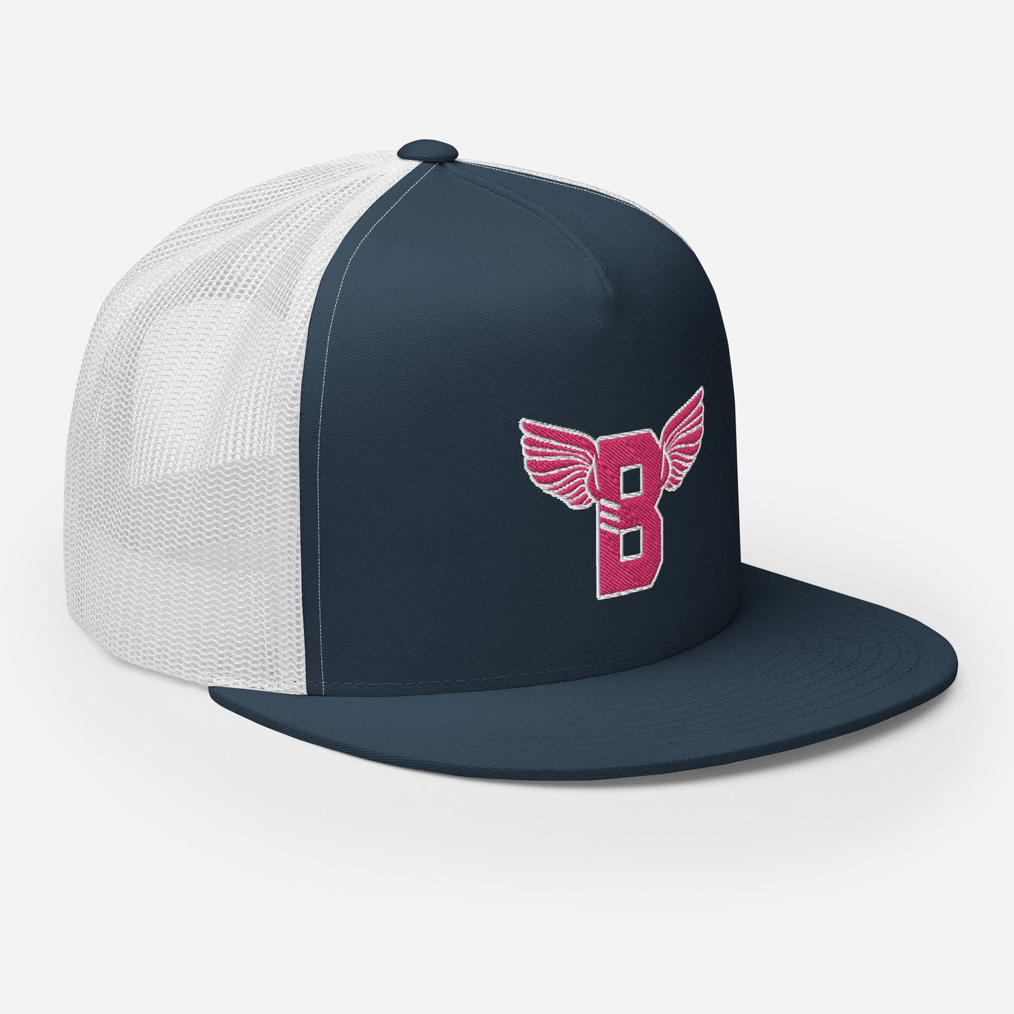 "B" IS FOR BROOKLYN - B-WING MESH SNAPBACK (PINK STITCH)