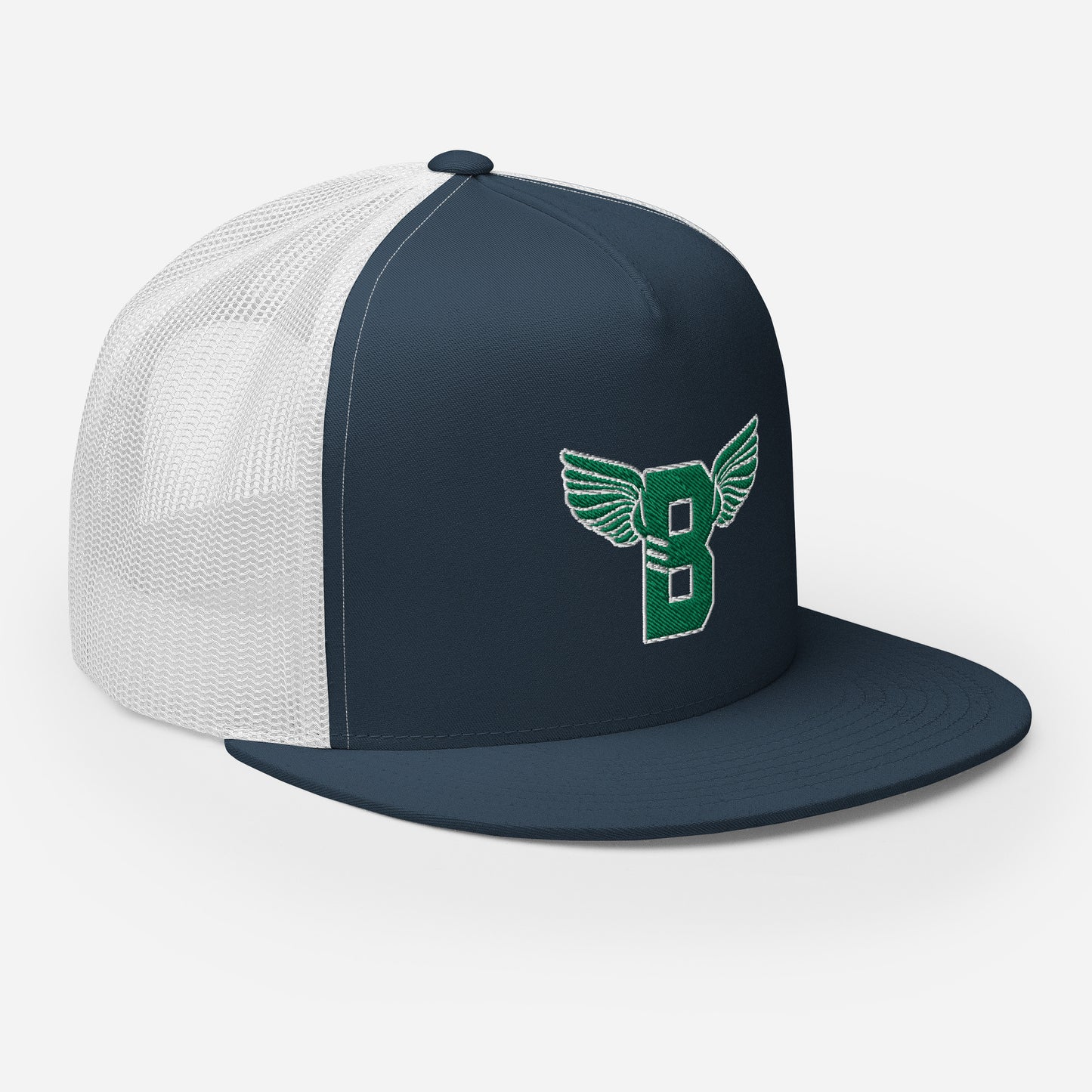 "B" IS FOR BROOKLYN - B-WING MESH SNAPBACK (KELLY GREEN STITCH)