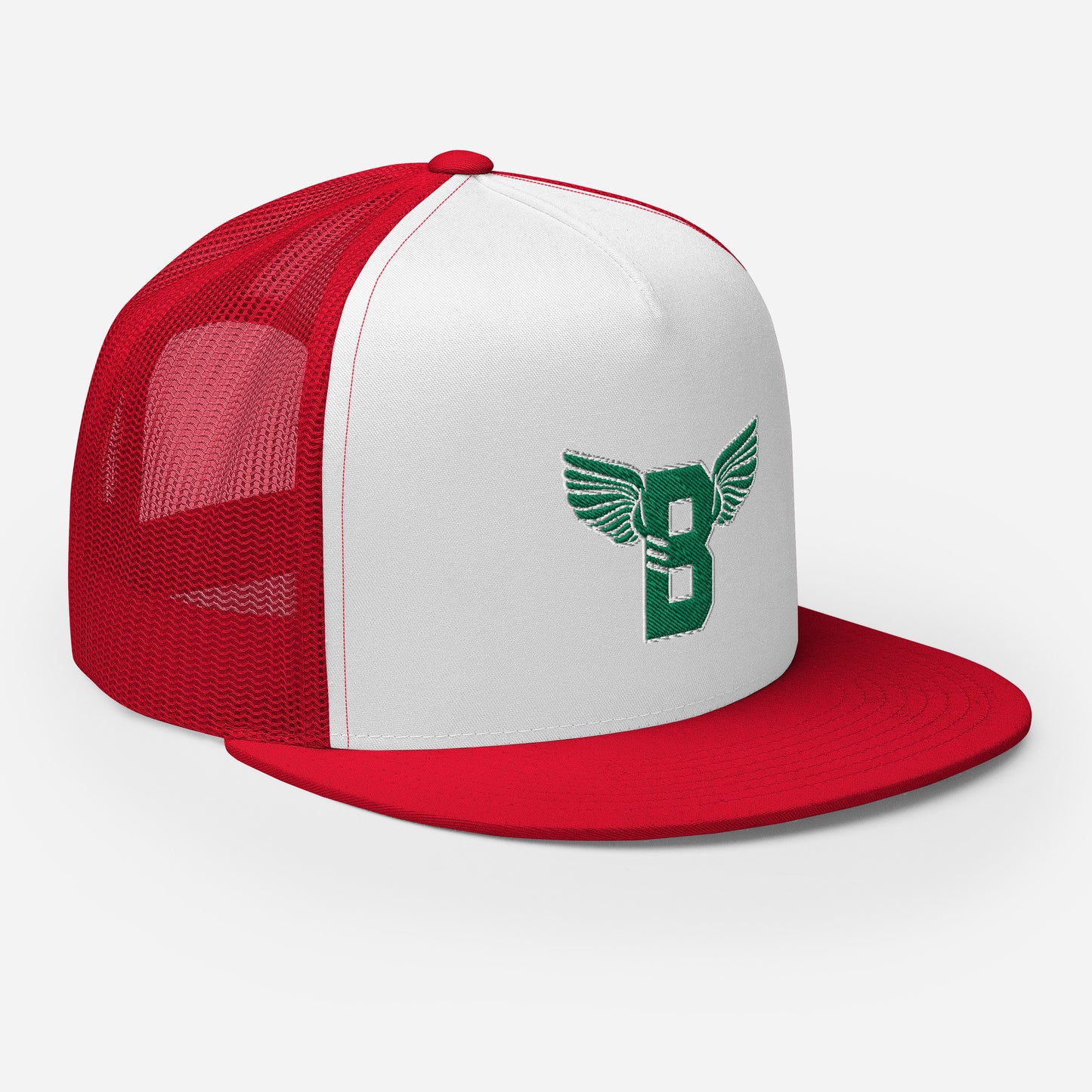 "B" IS FOR BROOKLYN - B-WING MESH SNAPBACK (KELLY GREEN STITCH)