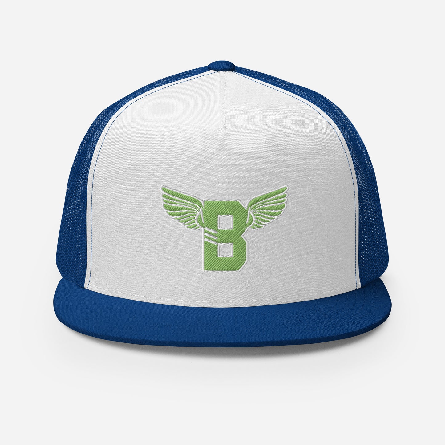 "B" IS FOR BROOKLYN - B-WING MESH SNAPBACK (KIWI GREEN STITCH)