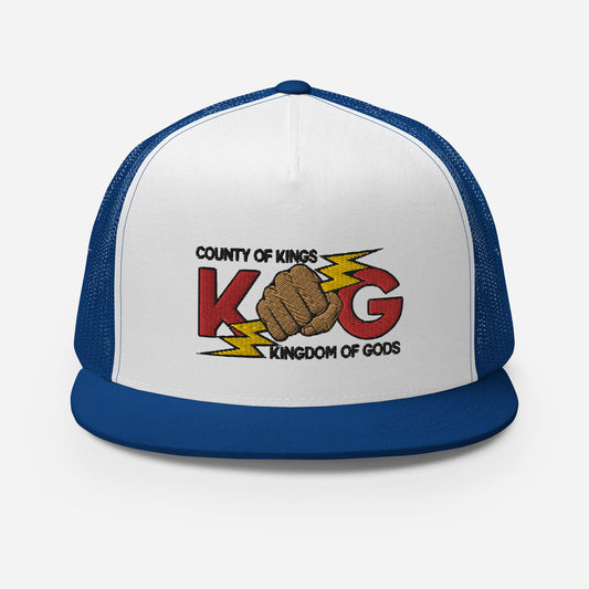 KINGDOM OF GODS - KOG HANDS OF GODS MESH SNAPBACK (Red&Black Stitch)