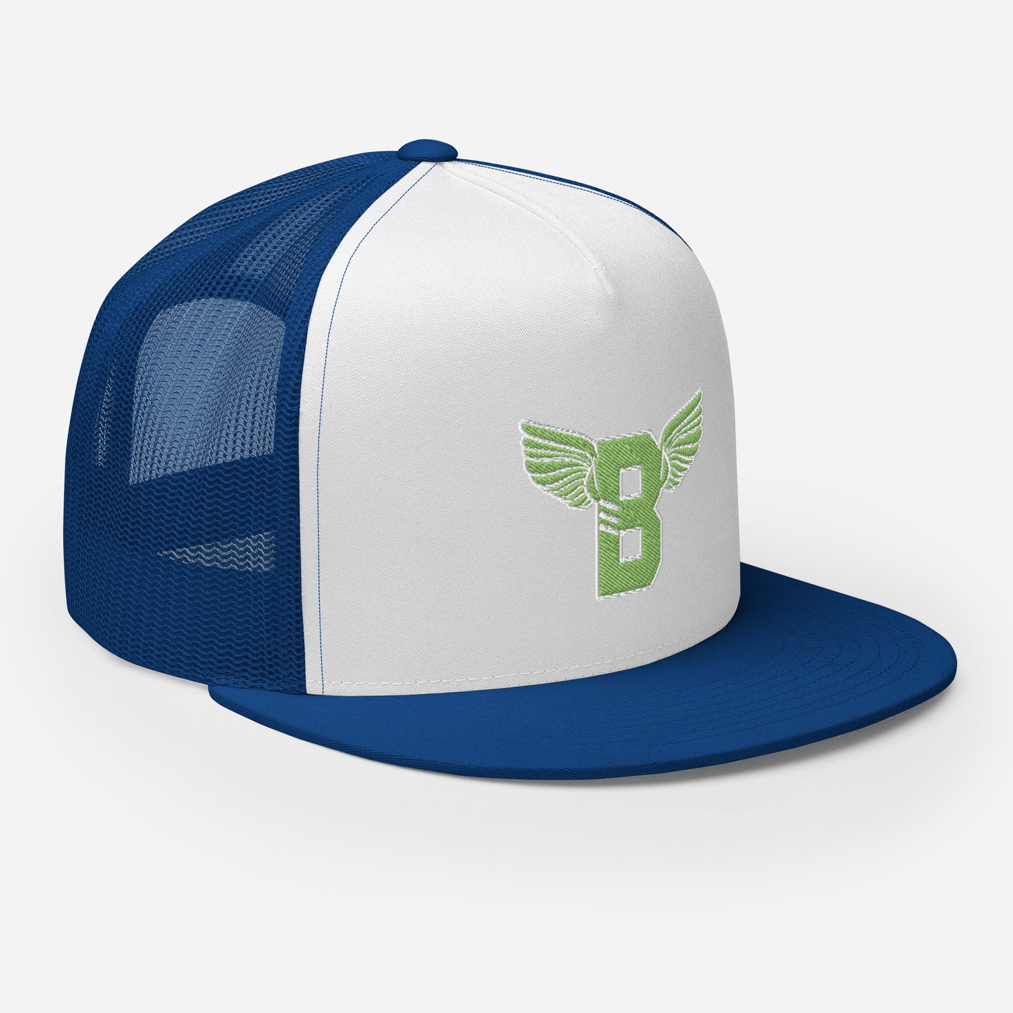 "B" IS FOR BROOKLYN - B-WING MESH SNAPBACK (KIWI GREEN STITCH)