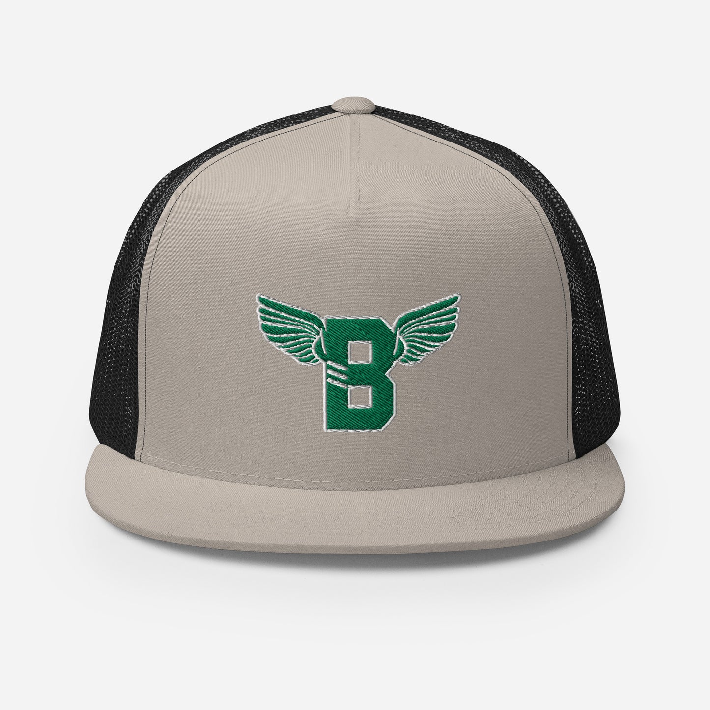 "B" IS FOR BROOKLYN - B-WING MESH SNAPBACK (KELLY GREEN STITCH)