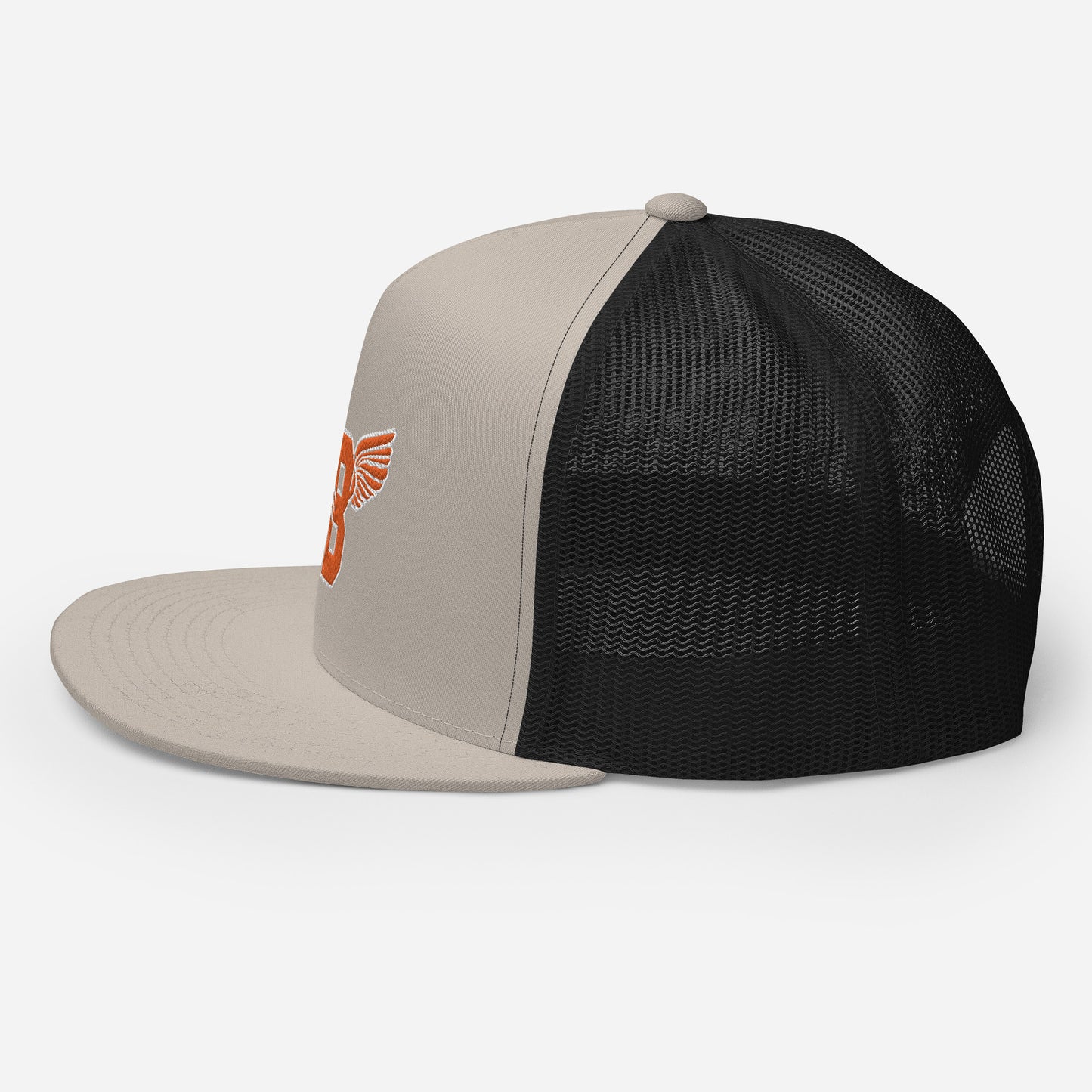 "B" IS FOR BROOKLYN - B-WING MESH SNAPBACK (ORANGE STITCH)