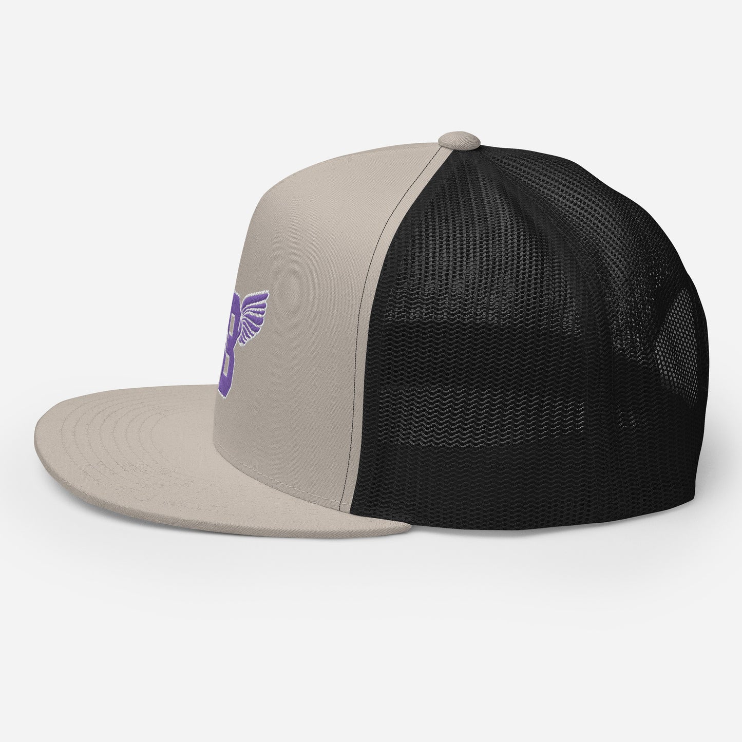 "B" IS FOR BROOKLYN - B-WING MESH SNAPBACK (PURPLE STITCH)