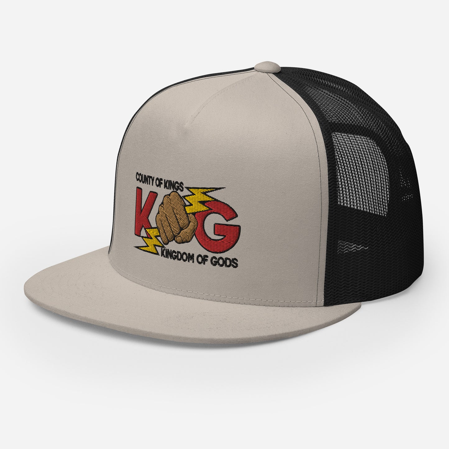 KINGDOM OF GODS - KOG HANDS OF GODS MESH SNAPBACK (Red&Black Stitch)