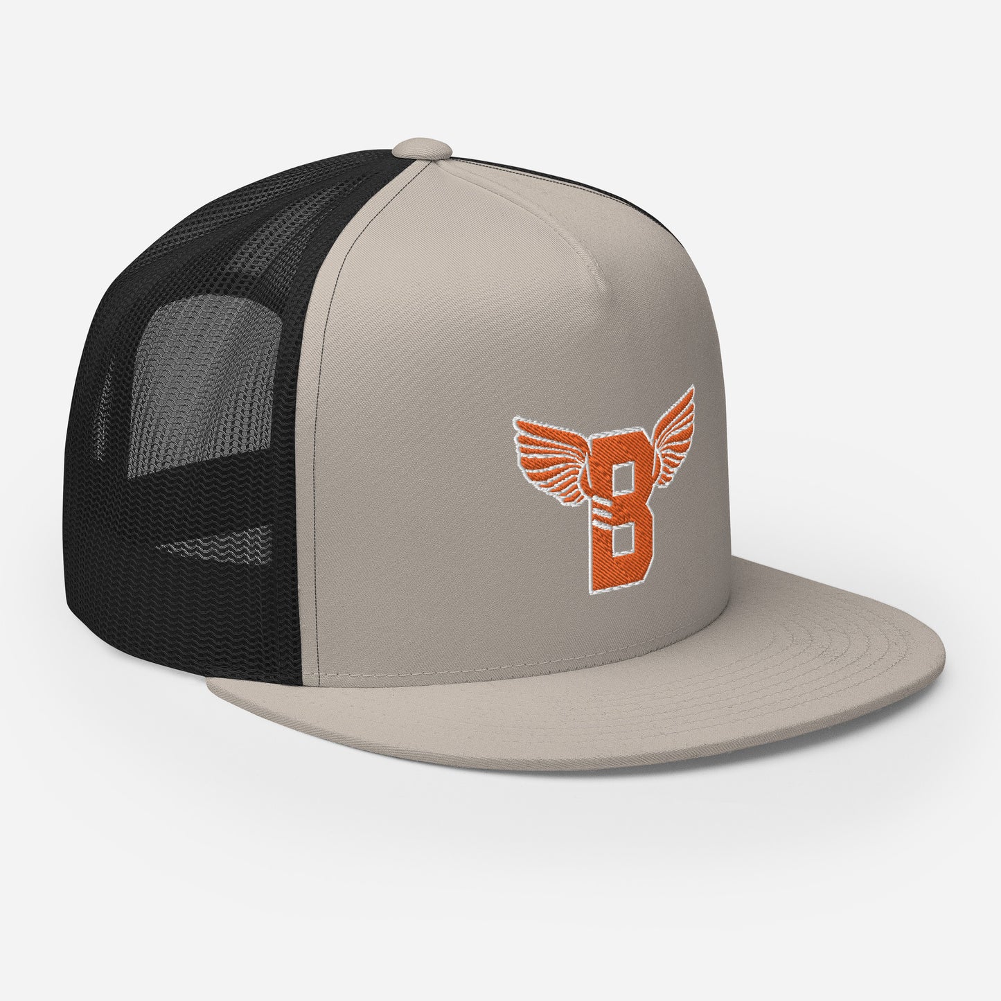 "B" IS FOR BROOKLYN - B-WING MESH SNAPBACK (ORANGE STITCH)