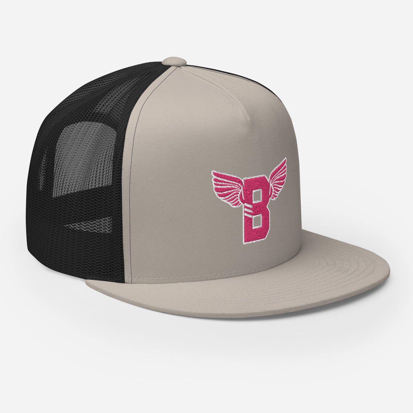 "B" IS FOR BROOKLYN - B-WING MESH SNAPBACK (PINK STITCH)