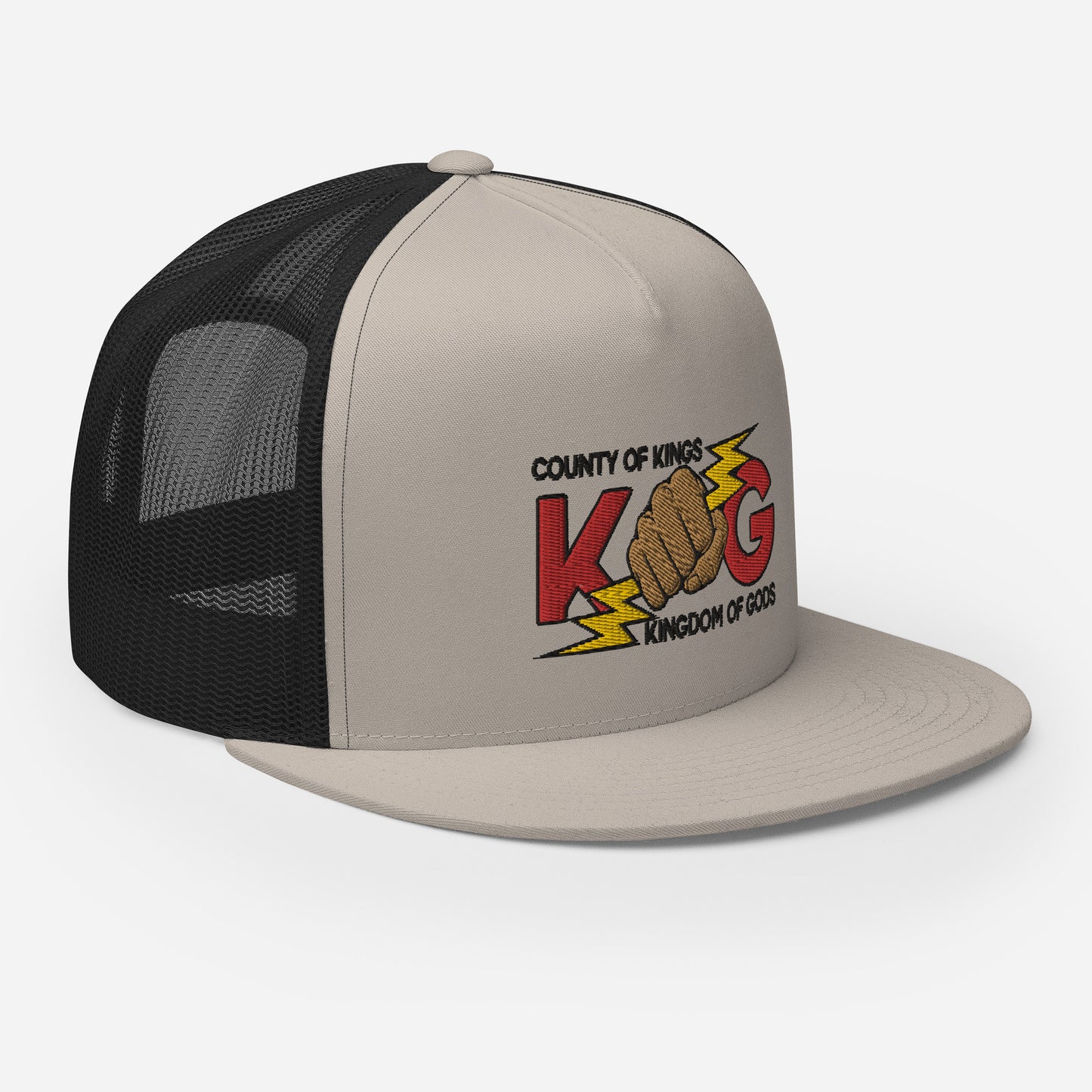 KINGDOM OF GODS - KOG HANDS OF GODS MESH SNAPBACK (Red&Black Stitch)