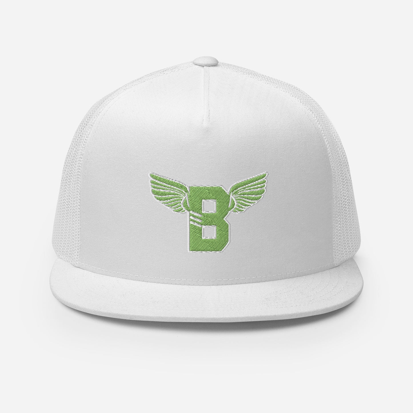 "B" IS FOR BROOKLYN - B-WING MESH SNAPBACK (KIWI GREEN STITCH)