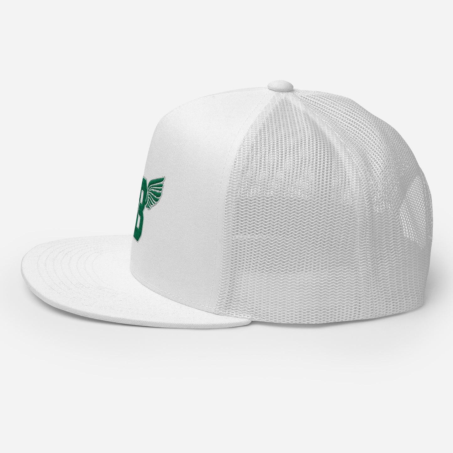 "B" IS FOR BROOKLYN - B-WING MESH SNAPBACK (KELLY GREEN STITCH)