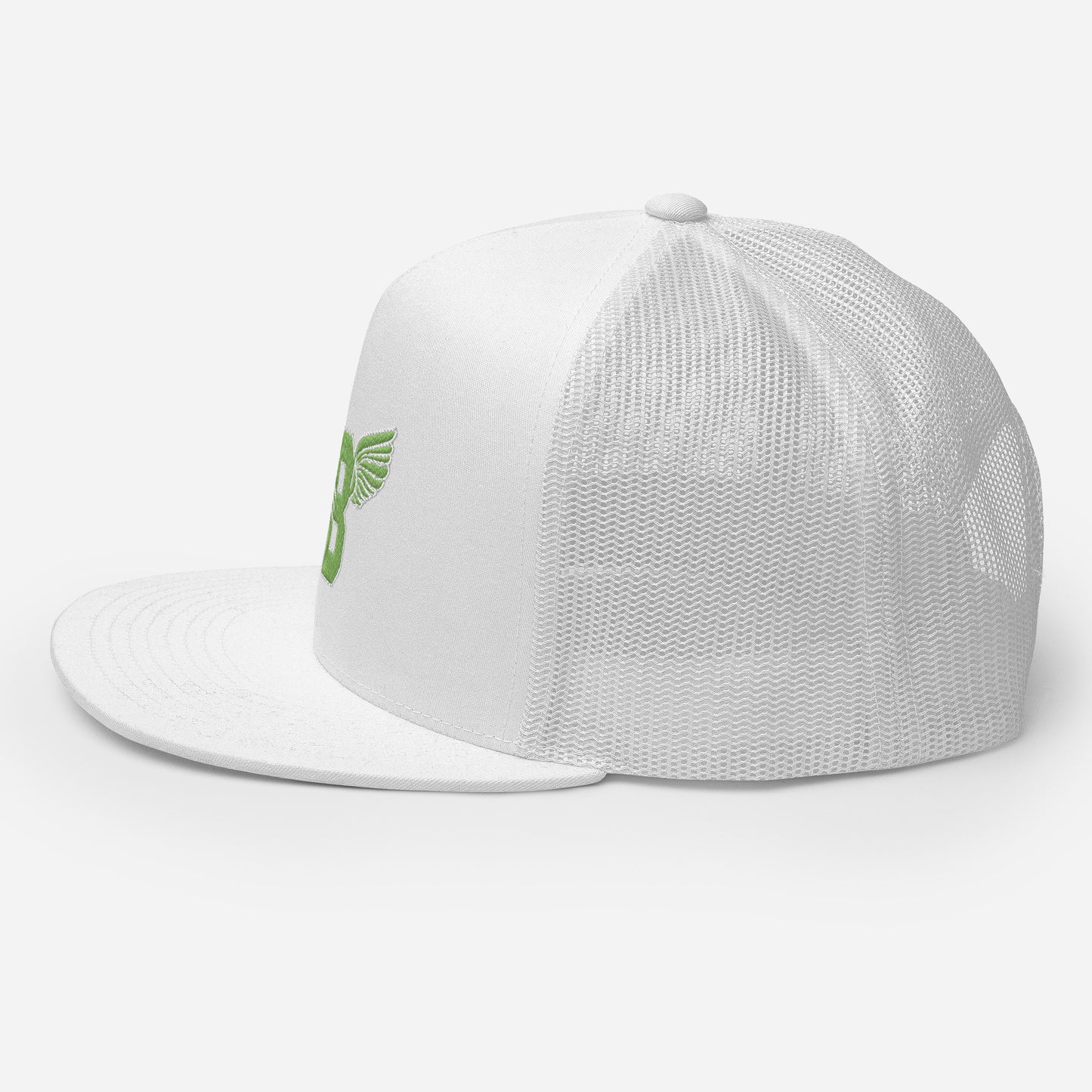 "B" IS FOR BROOKLYN - B-WING MESH SNAPBACK (KIWI GREEN STITCH)