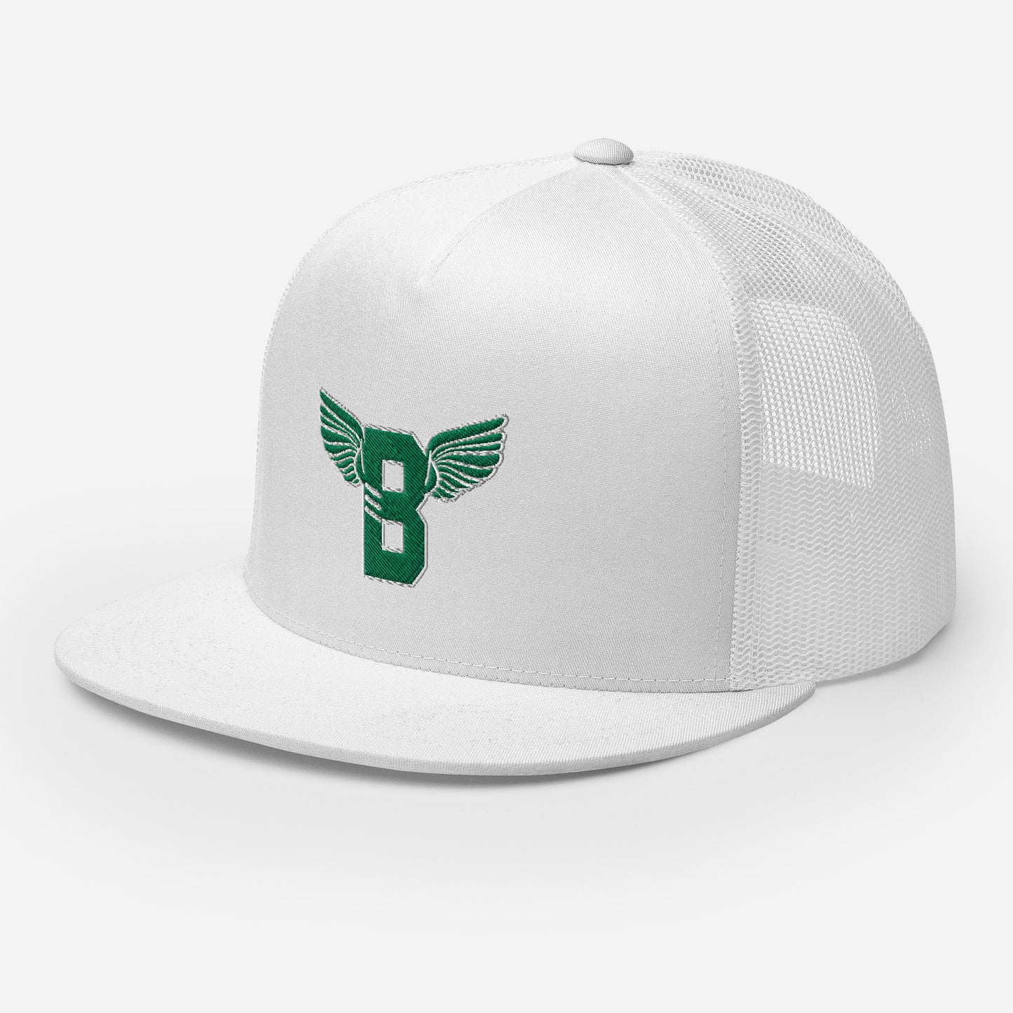 "B" IS FOR BROOKLYN - B-WING MESH SNAPBACK (KELLY GREEN STITCH)