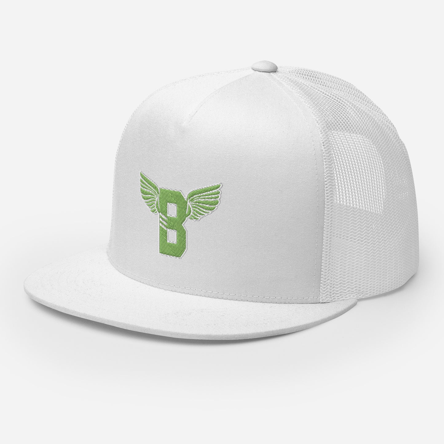 "B" IS FOR BROOKLYN - B-WING MESH SNAPBACK (KIWI GREEN STITCH)