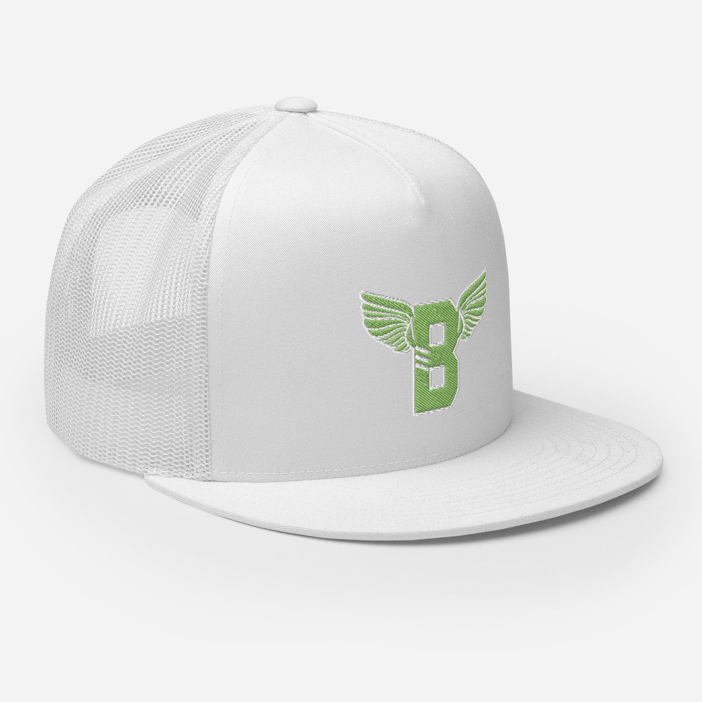 "B" IS FOR BROOKLYN - B-WING MESH SNAPBACK (KIWI GREEN STITCH)