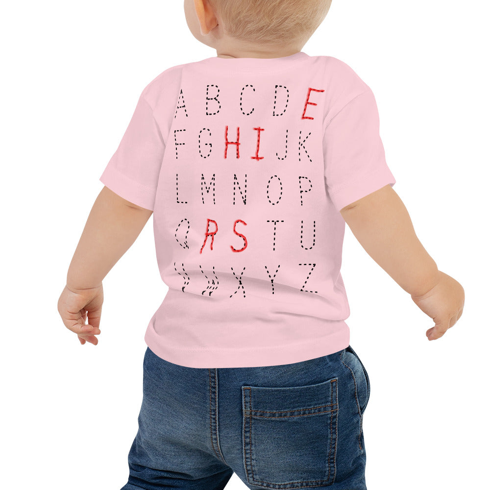 ABC's  TRACING BABY TEE (BLACK)