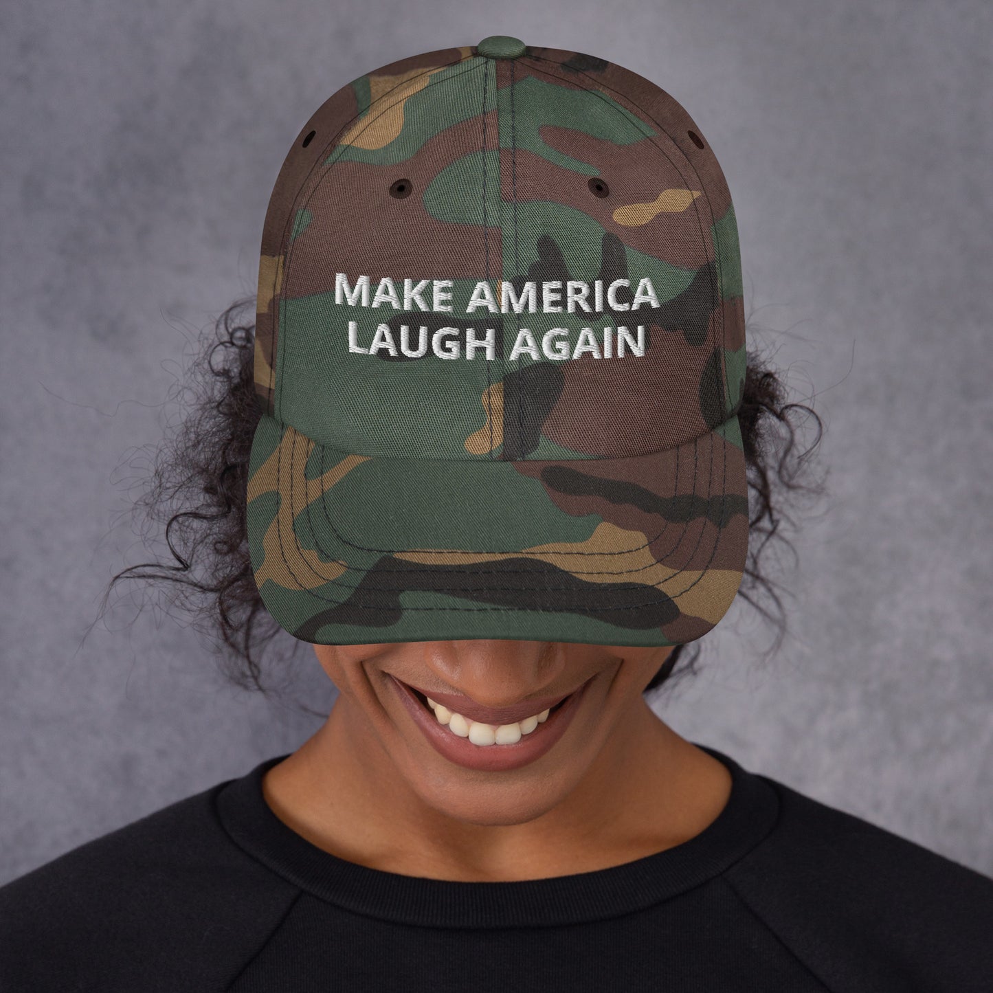 MALA: MAKE AMERICA LAUGH AGAIN DAD HAT (WHITE)