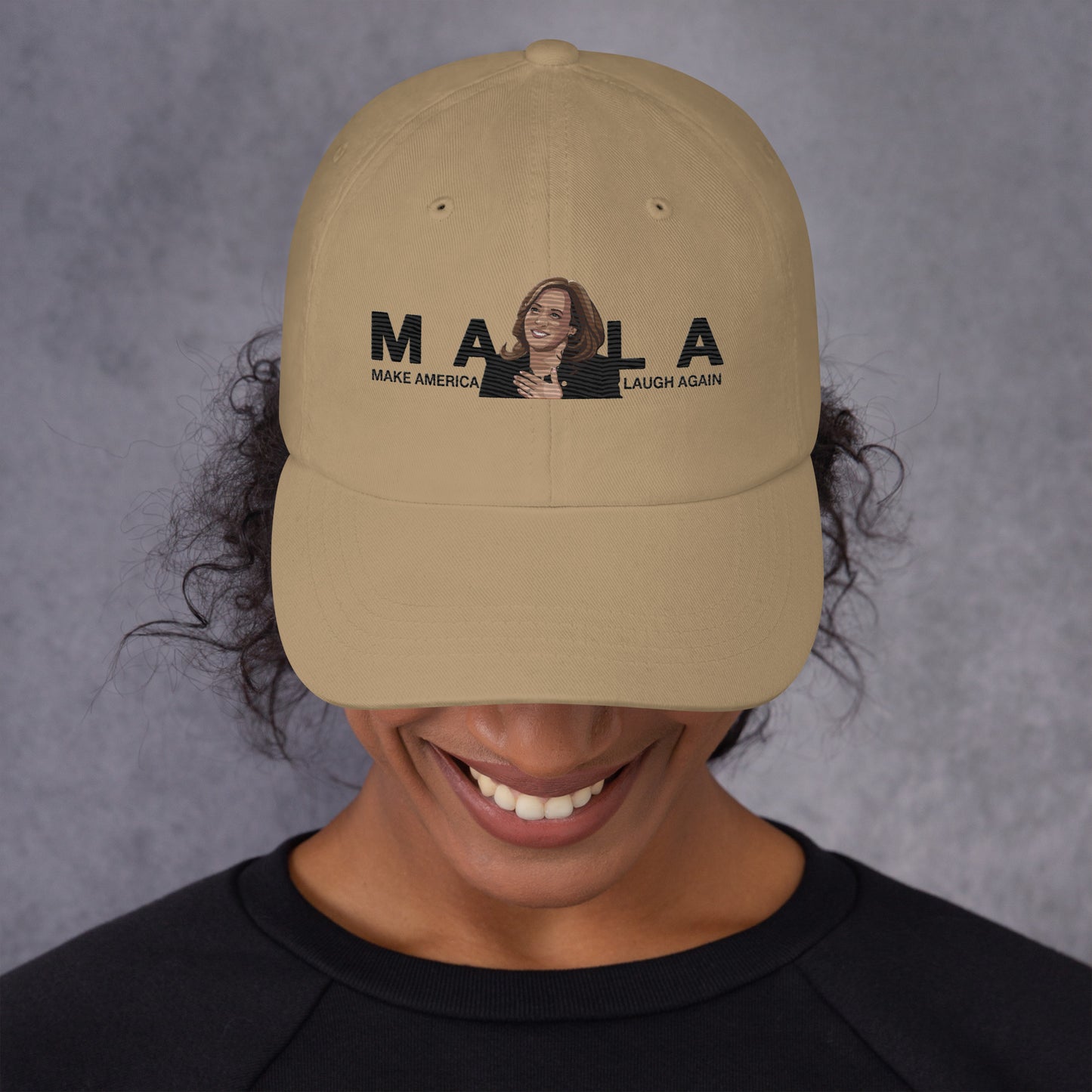 MALA: MAKE AMERICA LAUGH AGAIN PIC DAD HAT (BLACK)