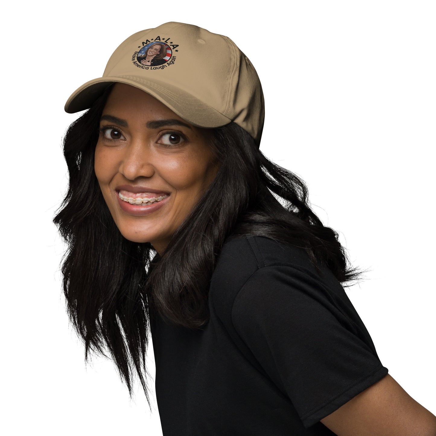 MALA: MAKE AMERICA LAUGH AGAIN COOKIE DAD HAT (BLACK)