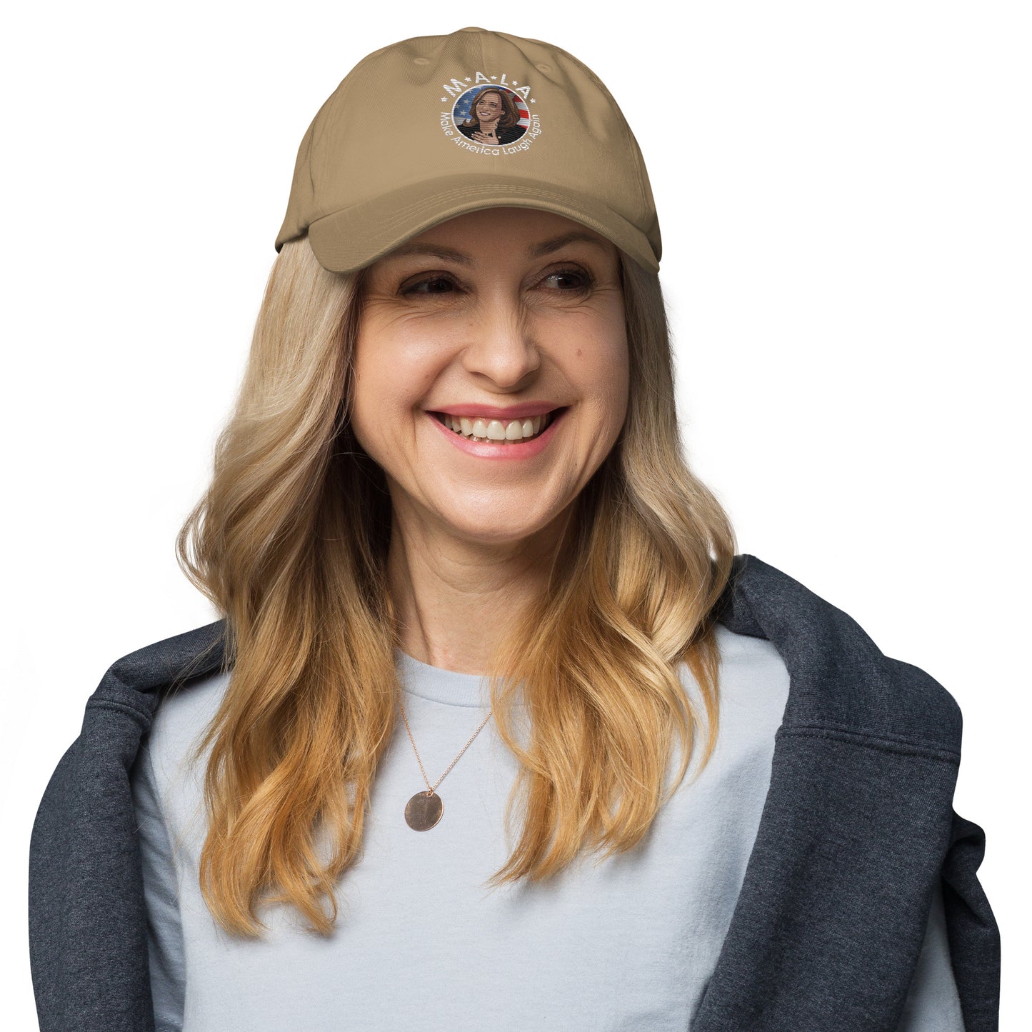 MALA: MAKE AMERICA LAUGH AGAIN COOKIE DAD HAT (WHITE)