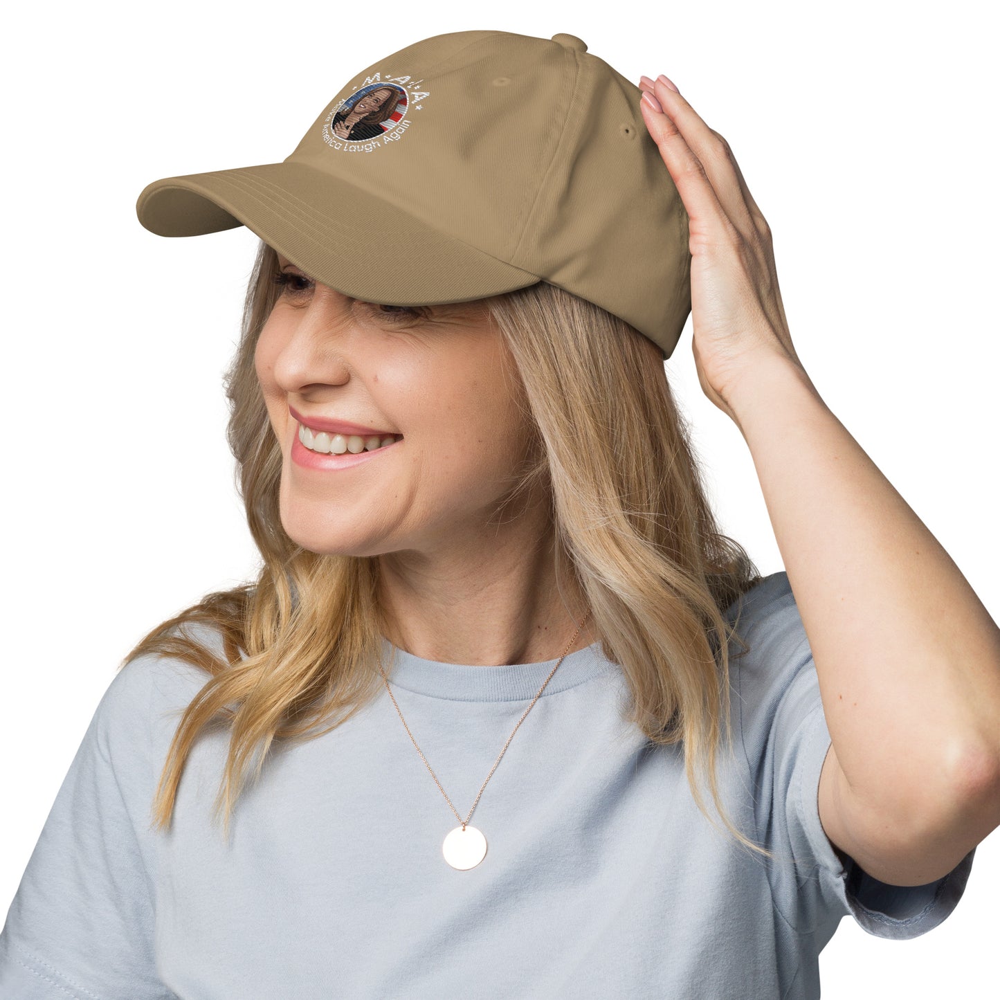 MALA: MAKE AMERICA LAUGH AGAIN COOKIE DAD HAT (WHITE)