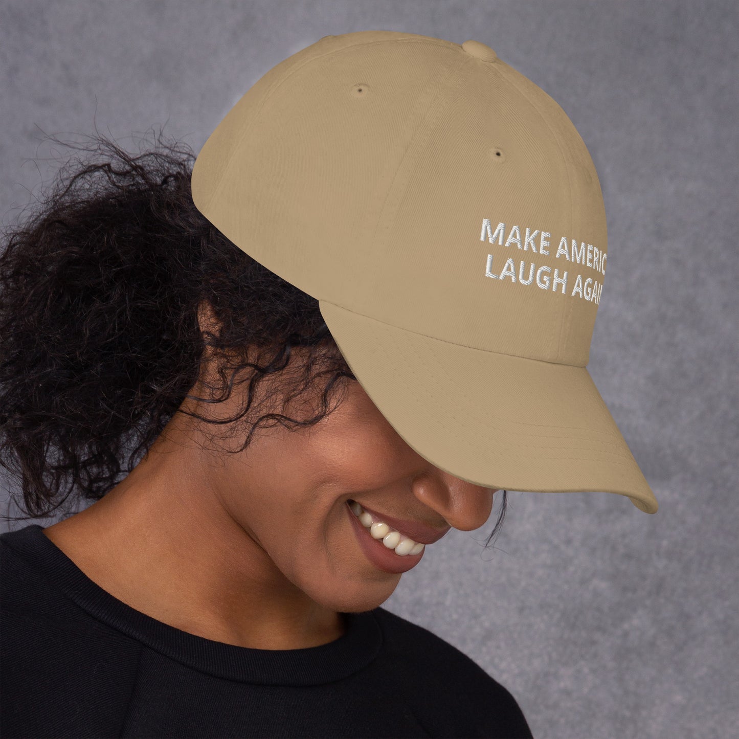 MALA: MAKE AMERICA LAUGH AGAIN DAD HAT (WHITE)