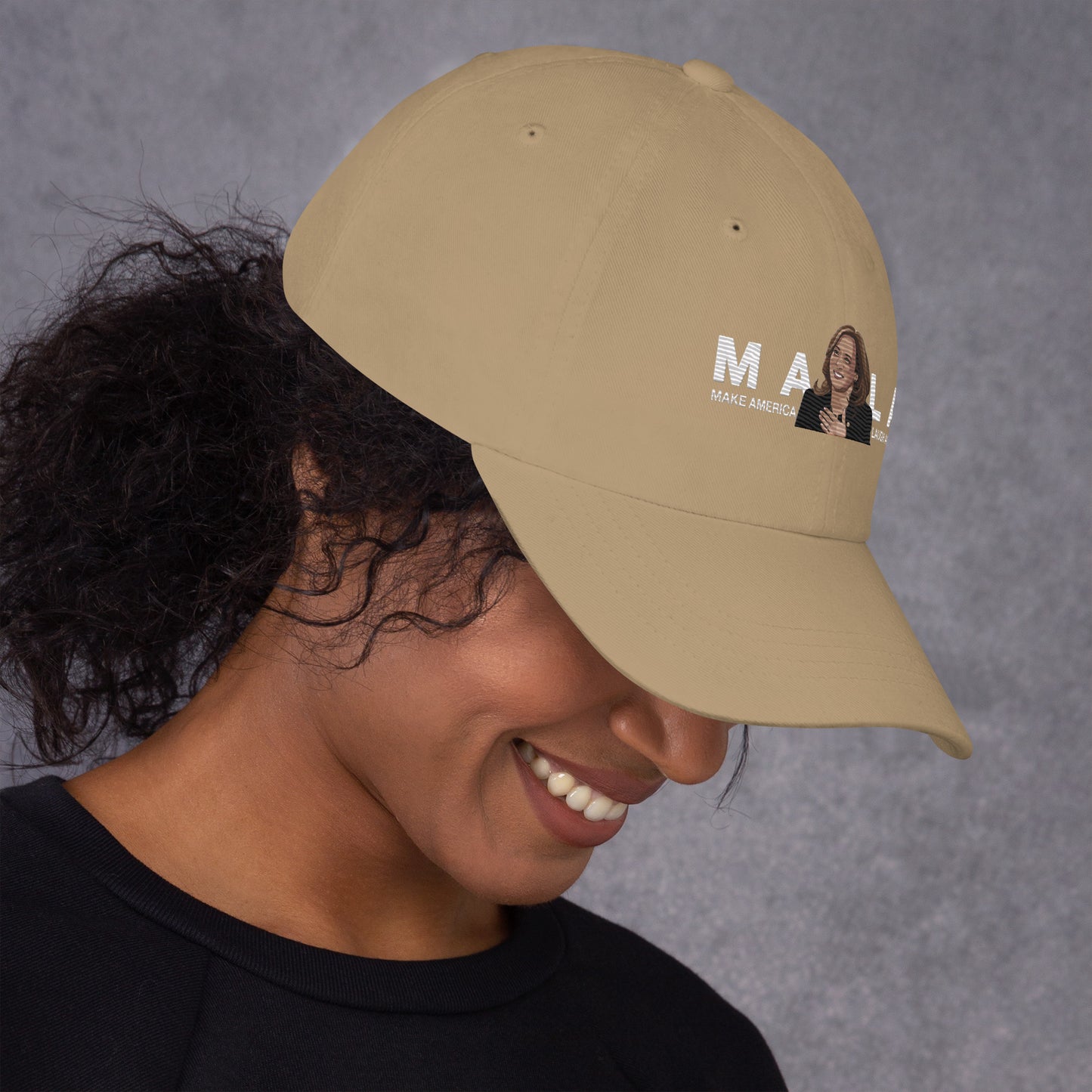 MALA: MAKE AMERICA LAUGH AGAIN PIC DAD HAT (WHITE)