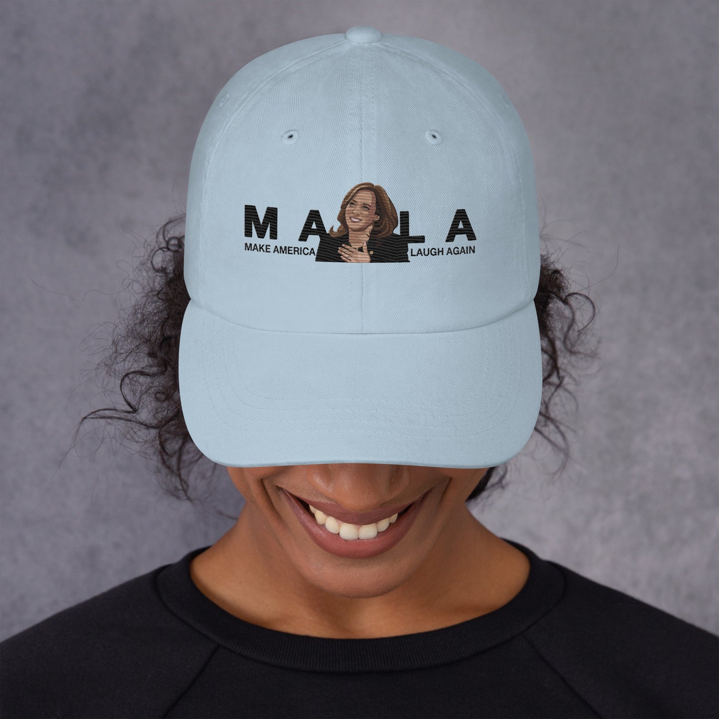 MALA: MAKE AMERICA LAUGH AGAIN PIC DAD HAT (BLACK)