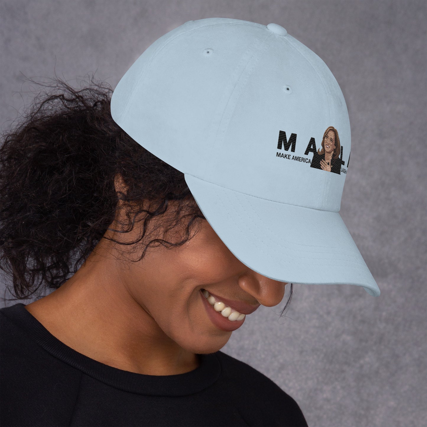 MALA: MAKE AMERICA LAUGH AGAIN PIC DAD HAT (BLACK)