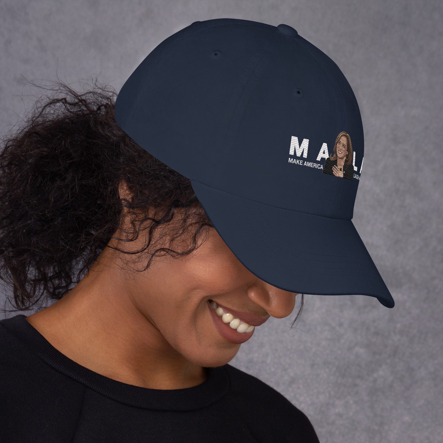 MALA: MAKE AMERICA LAUGH AGAIN PIC DAD HAT (WHITE)