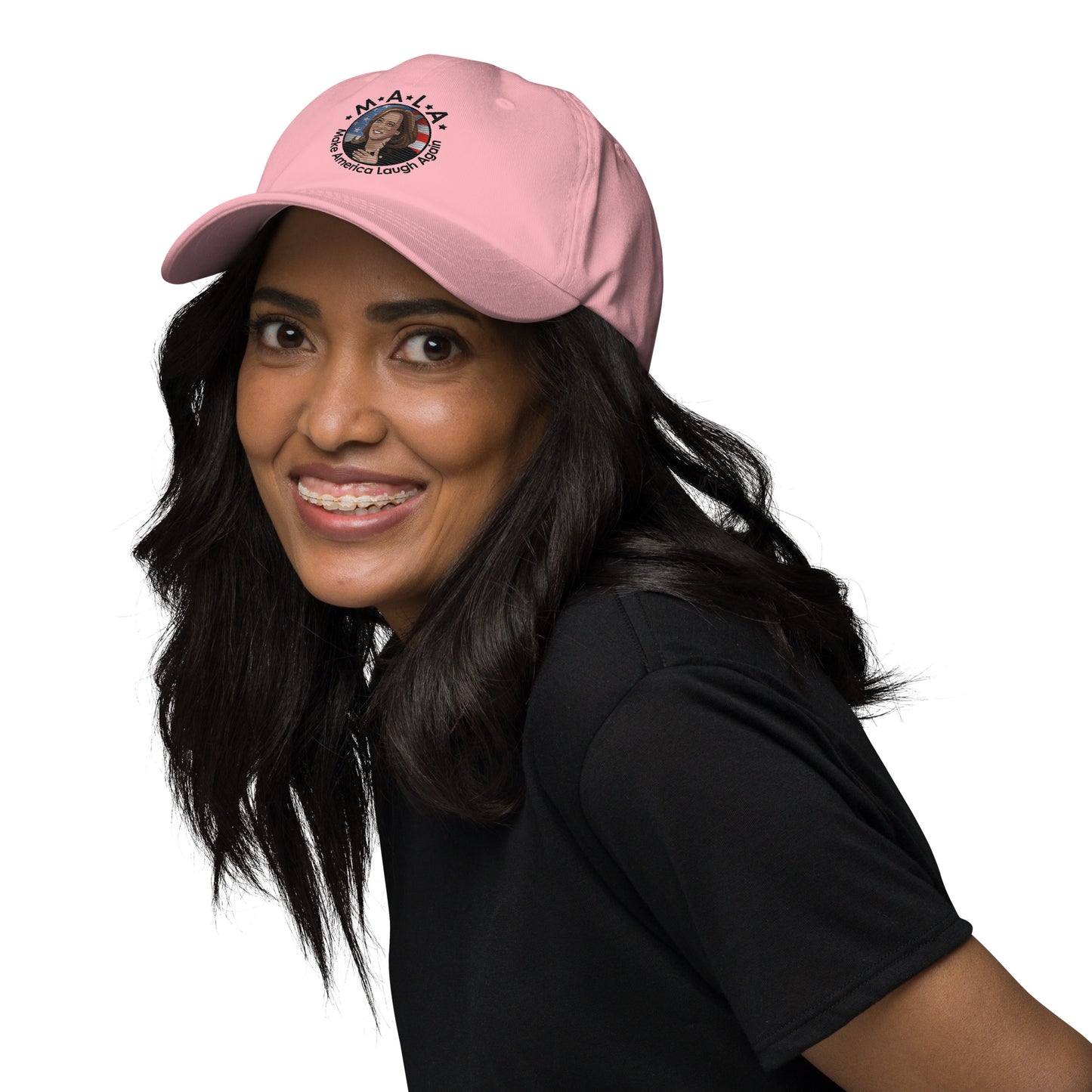 MALA: MAKE AMERICA LAUGH AGAIN COOKIE DAD HAT (BLACK)