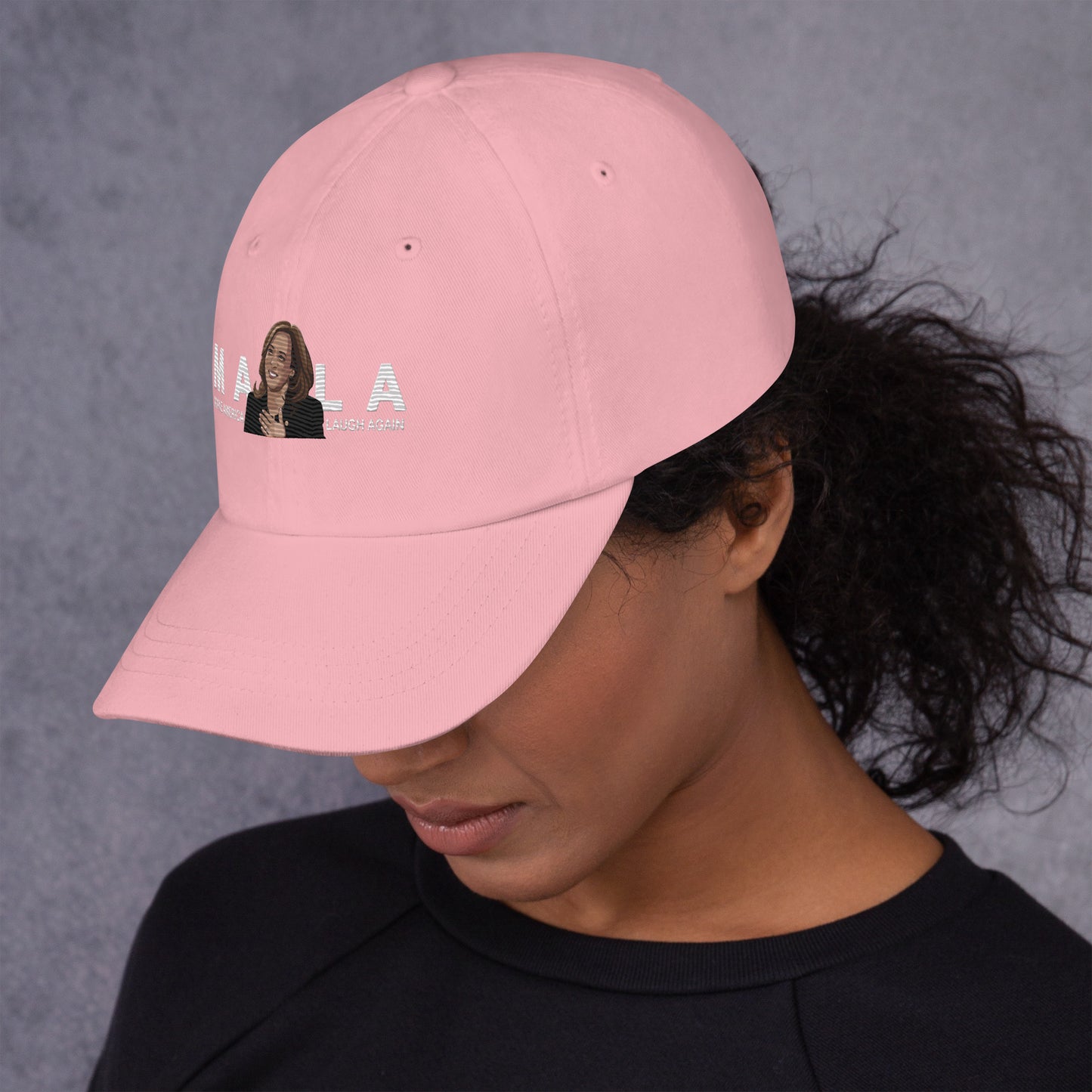 MALA: MAKE AMERICA LAUGH AGAIN PIC DAD HAT (WHITE)