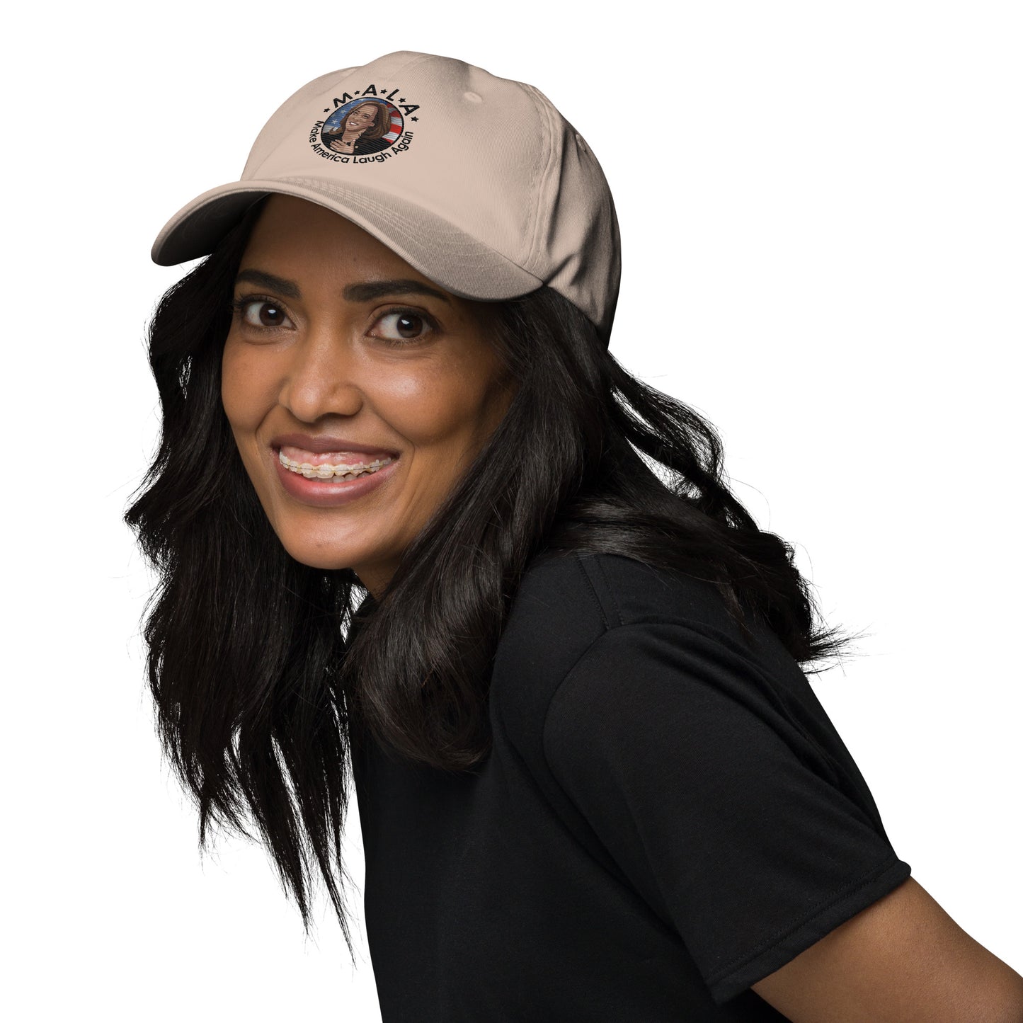 MALA: MAKE AMERICA LAUGH AGAIN COOKIE DAD HAT (BLACK)